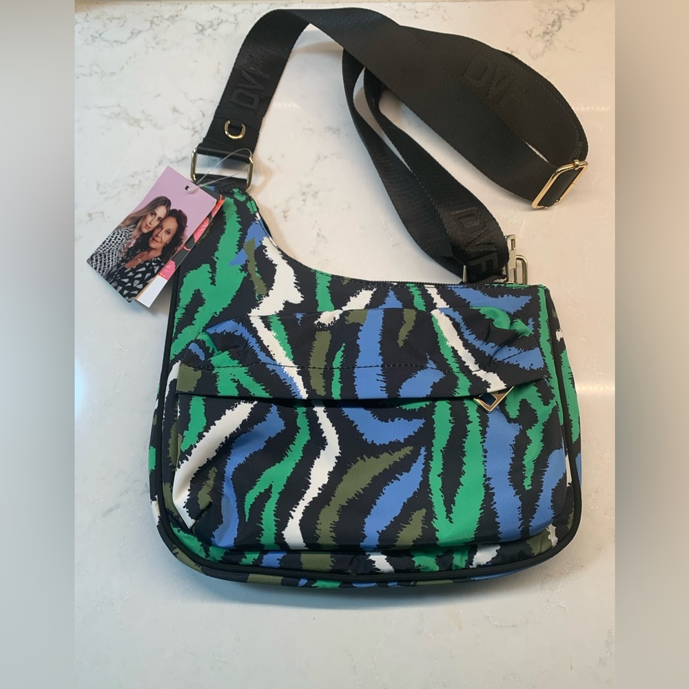 NEW DVF x Target Disco Zebra Crossbody Utility Bag - Picture 2 of 9